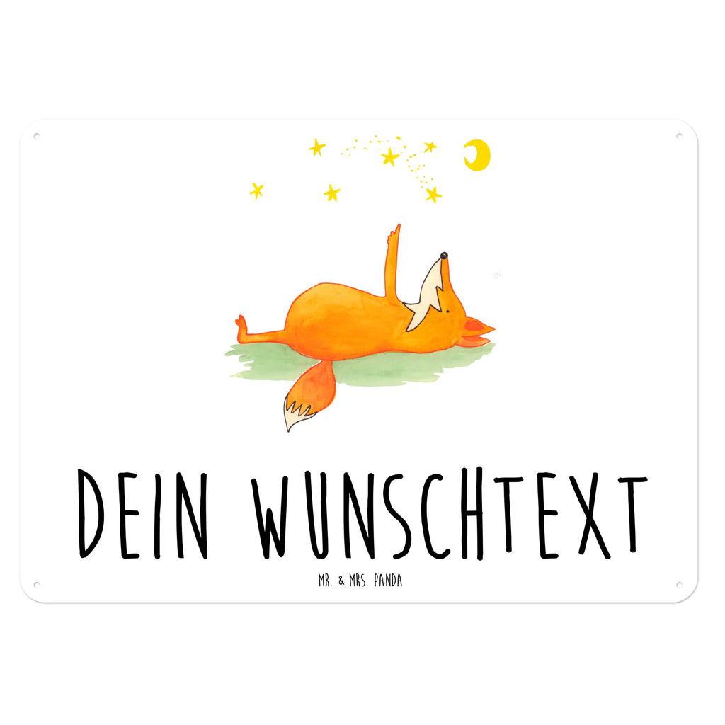 Personalisiertes Blechschild Fuchs Sterne Blechschild, Metallschild, Geschenk Schild, Schild, Magnet-Metall-Schild, Deko Schild, Wandschild, Wand-Dekoration, Türschild, Fuchs, Füchse, tröstende Worte, Spruch positiv, Spruch schön, Romantik, Always Look on the Bright Side of Life