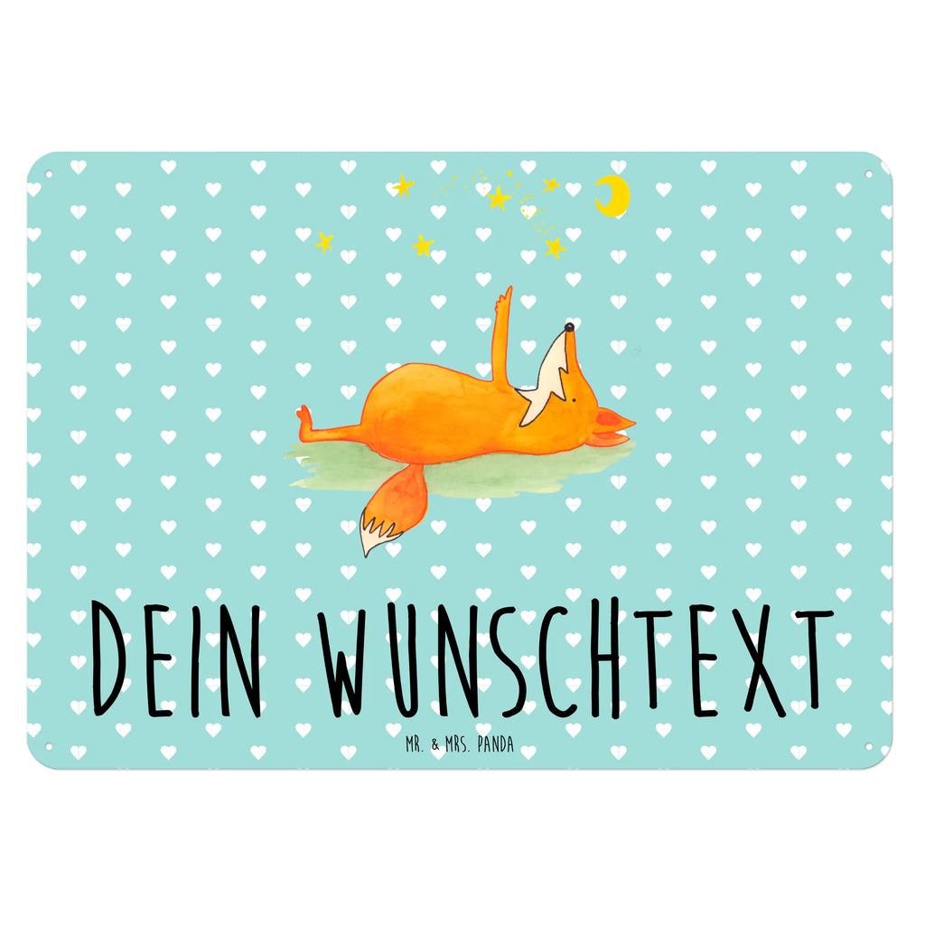 Personalisiertes Blechschild Fuchs Sterne Blechschild, Metallschild, Geschenk Schild, Schild, Magnet-Metall-Schild, Deko Schild, Wandschild, Wand-Dekoration, Türschild, Fuchs, Füchse, tröstende Worte, Spruch positiv, Spruch schön, Romantik, Always Look on the Bright Side of Life