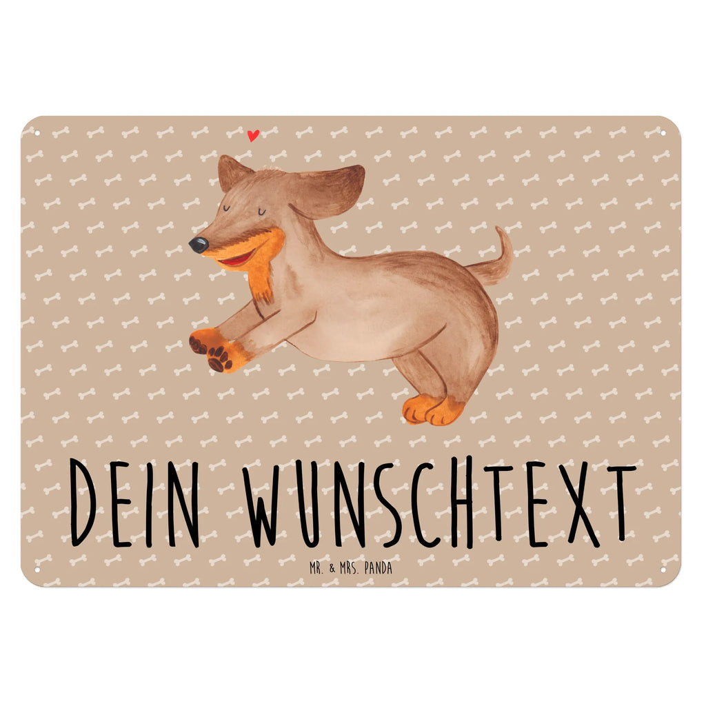 Personalisiertes Blechschild Hund Dackel Blechschild, Metallschild, Geschenk Schild, Schild, Magnet-Metall-Schild, Deko Schild, Wandschild, Wand-Dekoration, Türschild, Hund, Hundemotiv, Haustier, Hunderasse, Tierliebhaber, Hundebesitzer, Sprüche, Hunde, Dackel, Dachshund, happy dog