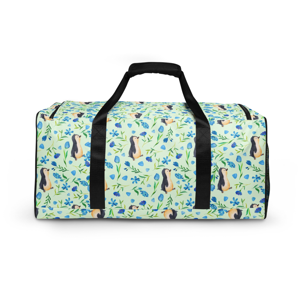 Reisetasche Pinguinliebe Design Reisetasche, Sporttasche, Reisetaschen, Große Reisetasche, Reisetasche groß, Damen Reisetasche, Reisetasche Damen, Herren Reisetasche, Reisetasche Herren, Reisetasche Handgepäck, Handgepäck Reisetasche, Aquarell, Pinguin, Pinguine, Blumen, Blaue Blumen, Muster