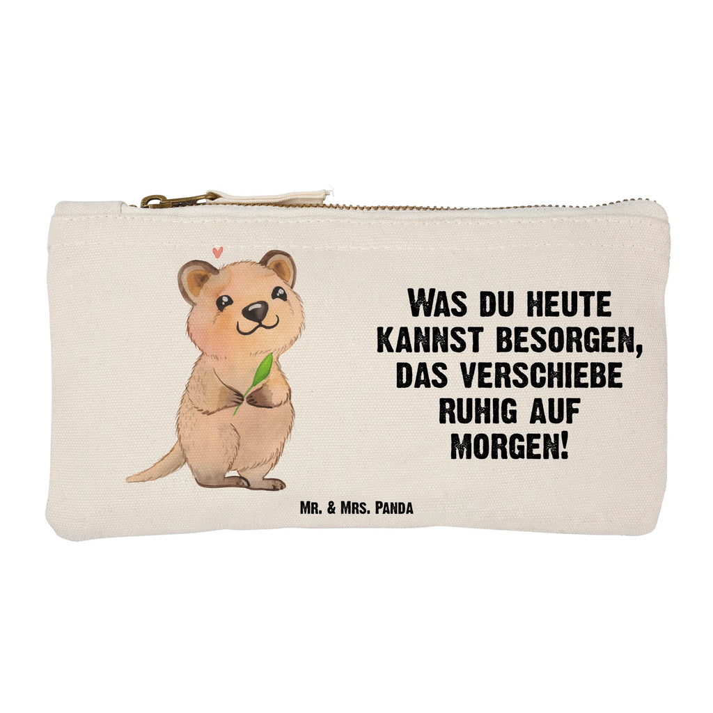 Schminktasche Quokka Happy Schminktasche, Kosmetiktasche, Kosmetikbeutel, Stiftemäppchen, Etui, Federmappe, Makeup, XXL, Schminketui, Kosmetiketui, Schlamperetui, Tiermotive, Gute Laune, lustige Sprüche, Tiere, Quokka, Verschieben, Aufschieberitis, Lustiger Spruch, Niedliches Tier, Dinge erledigen