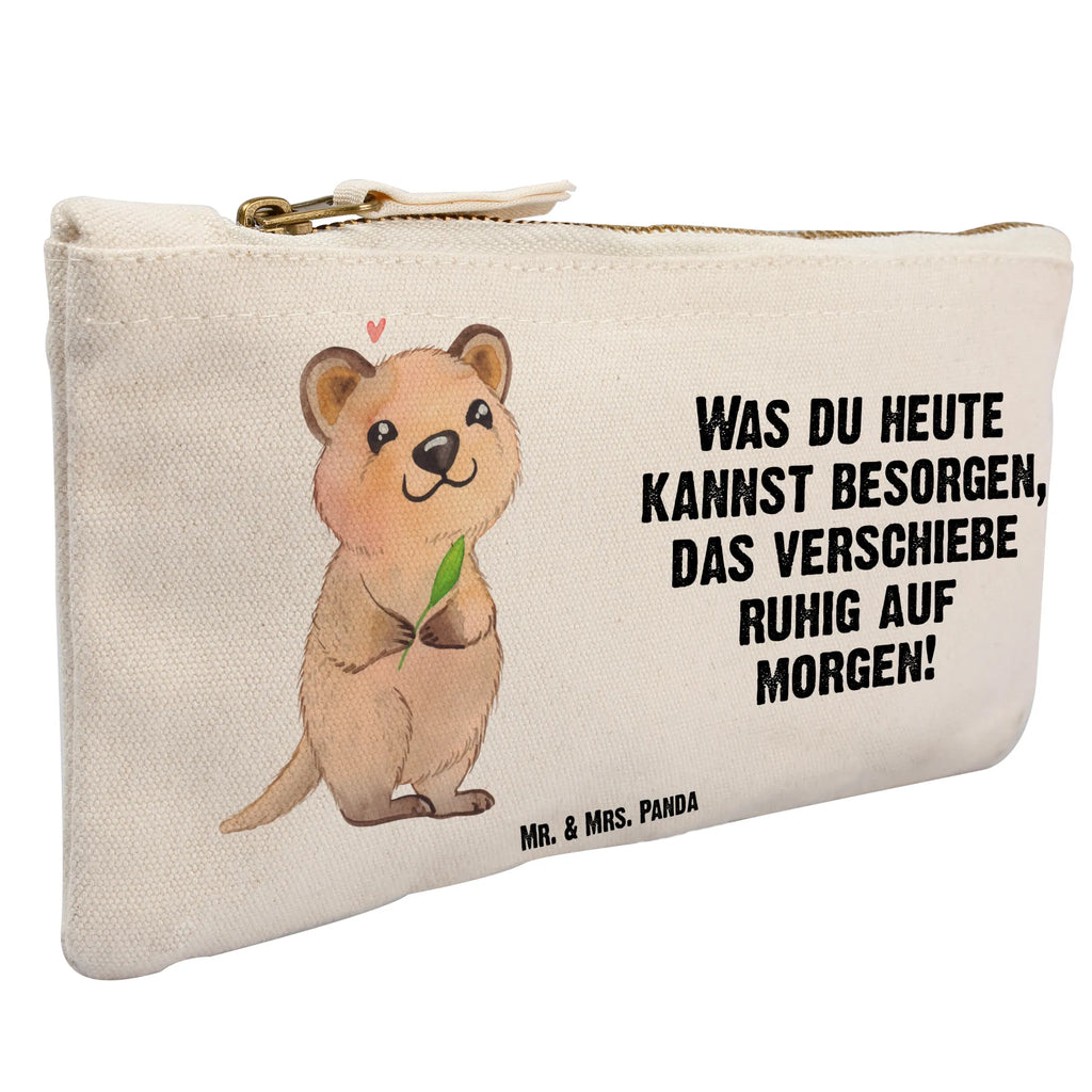 Schminktasche Quokka Happy Schminktasche, Kosmetiktasche, Kosmetikbeutel, Stiftemäppchen, Etui, Federmappe, Makeup, XXL, Schminketui, Kosmetiketui, Schlamperetui, Tiermotive, Gute Laune, lustige Sprüche, Tiere, Quokka, Verschieben, Aufschieberitis, Lustiger Spruch, Niedliches Tier, Dinge erledigen