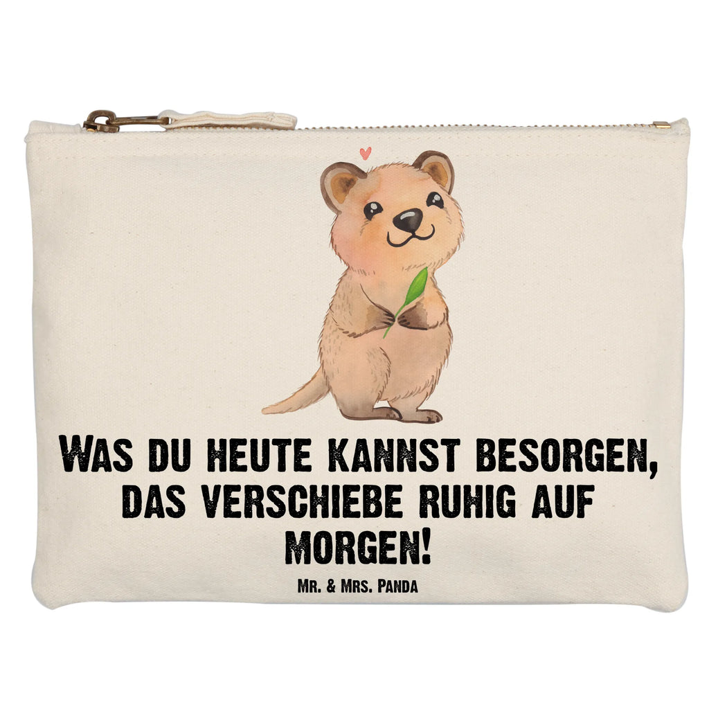 Schminktasche Quokka Happy Schminktasche, Kosmetiktasche, Kosmetikbeutel, Stiftemäppchen, Etui, Federmappe, Makeup, XXL, Schminketui, Kosmetiketui, Schlamperetui, Tiermotive, Gute Laune, lustige Sprüche, Tiere, Quokka, Verschieben, Aufschieberitis, Lustiger Spruch, Niedliches Tier, Dinge erledigen