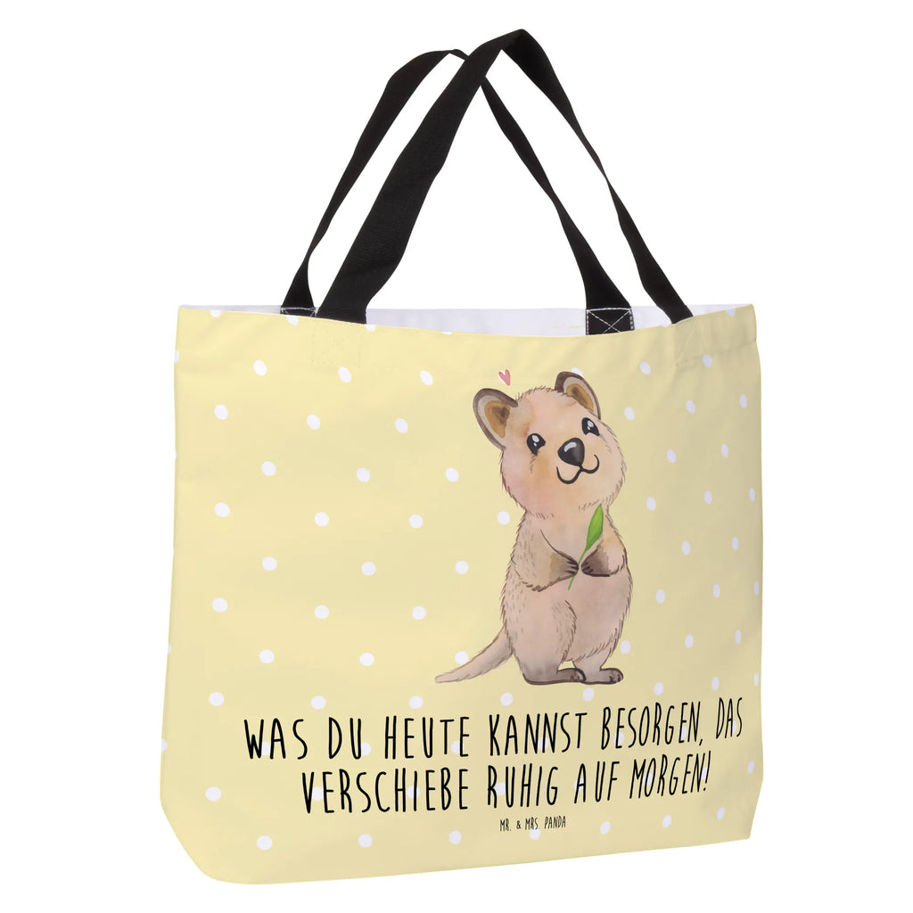 Shopper Quokka Happy Beutel, Einkaufstasche, Tasche, Strandtasche, Einkaufsbeutel, Shopper, Schultasche, Freizeittasche, Tragebeutel, Schulbeutel, Alltagstasche, Tiermotive, Gute Laune, lustige Sprüche, Tiere, Quokka, Verschieben, Aufschieberitis, Lustiger Spruch, Niedliches Tier, Dinge erledigen