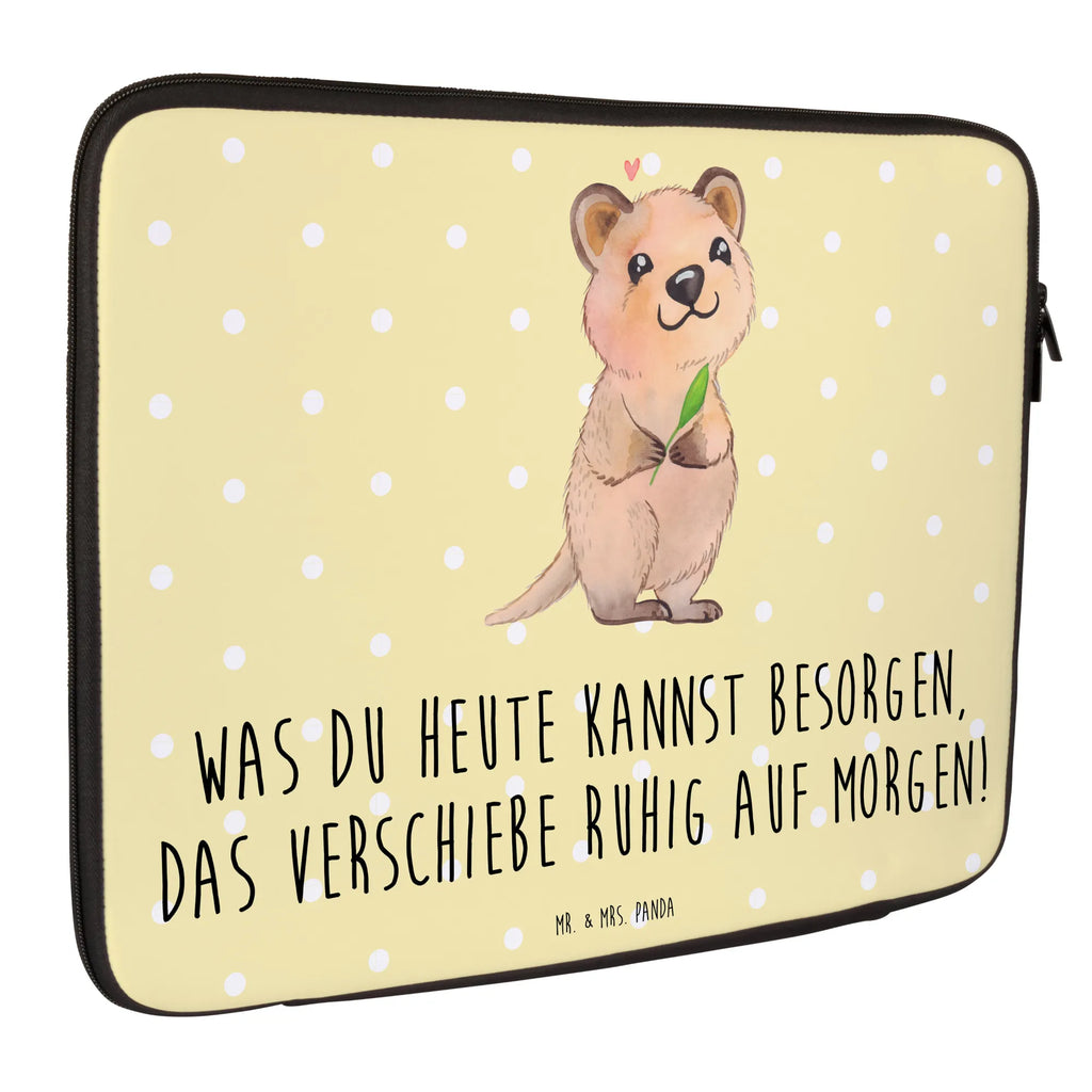 Notebook Tasche Quokka Happy Notebook Tasche, Laptop, Computertasche, Tasche, Notebook-Tasche, Notebook-Reisehülle, Notebook Schutz, Tiermotive, Gute Laune, lustige Sprüche, Tiere, Quokka, Verschieben, Aufschieberitis, Lustiger Spruch, Niedliches Tier, Dinge erledigen