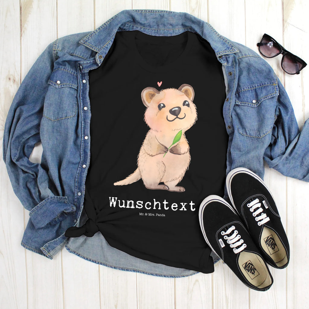 Personalisiertes T-Shirt Quokka Happy T-Shirt Personalisiert, T-Shirt mit Namen, T-Shirt mit Aufruck, Männer, Frauen, Tiermotive, Gute Laune, lustige Sprüche, Tiere, Quokka, Verschieben, Aufschieberitis, Lustiger Spruch, Niedliches Tier, Dinge erledigen