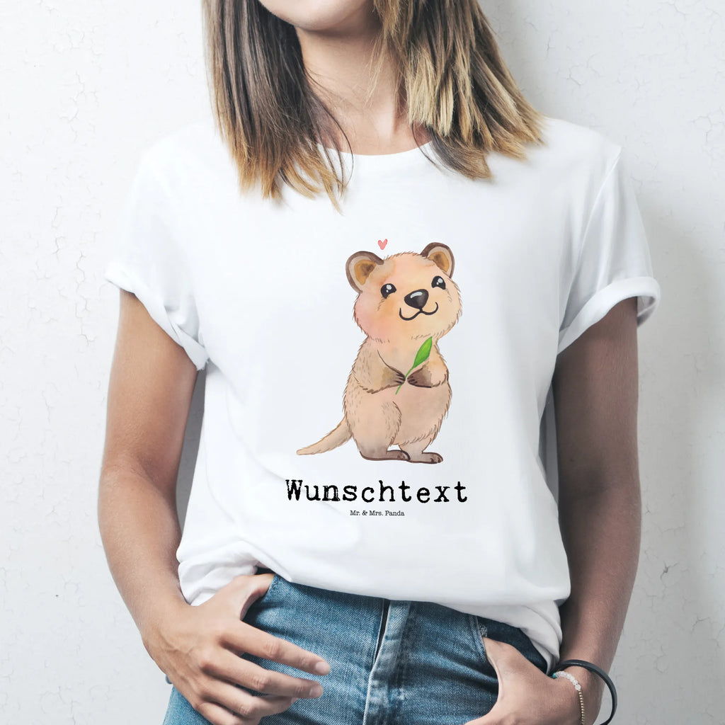 Personalisiertes T-Shirt Quokka Happy T-Shirt Personalisiert, T-Shirt mit Namen, T-Shirt mit Aufruck, Männer, Frauen, Tiermotive, Gute Laune, lustige Sprüche, Tiere, Quokka, Verschieben, Aufschieberitis, Lustiger Spruch, Niedliches Tier, Dinge erledigen