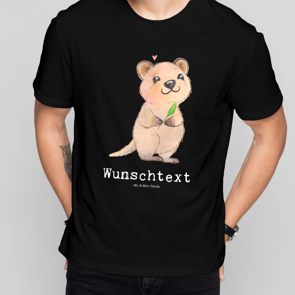 Personalisiertes T-Shirt Quokka Happy T-Shirt Personalisiert, T-Shirt mit Namen, T-Shirt mit Aufruck, Männer, Frauen, Tiermotive, Gute Laune, lustige Sprüche, Tiere, Quokka, Verschieben, Aufschieberitis, Lustiger Spruch, Niedliches Tier, Dinge erledigen