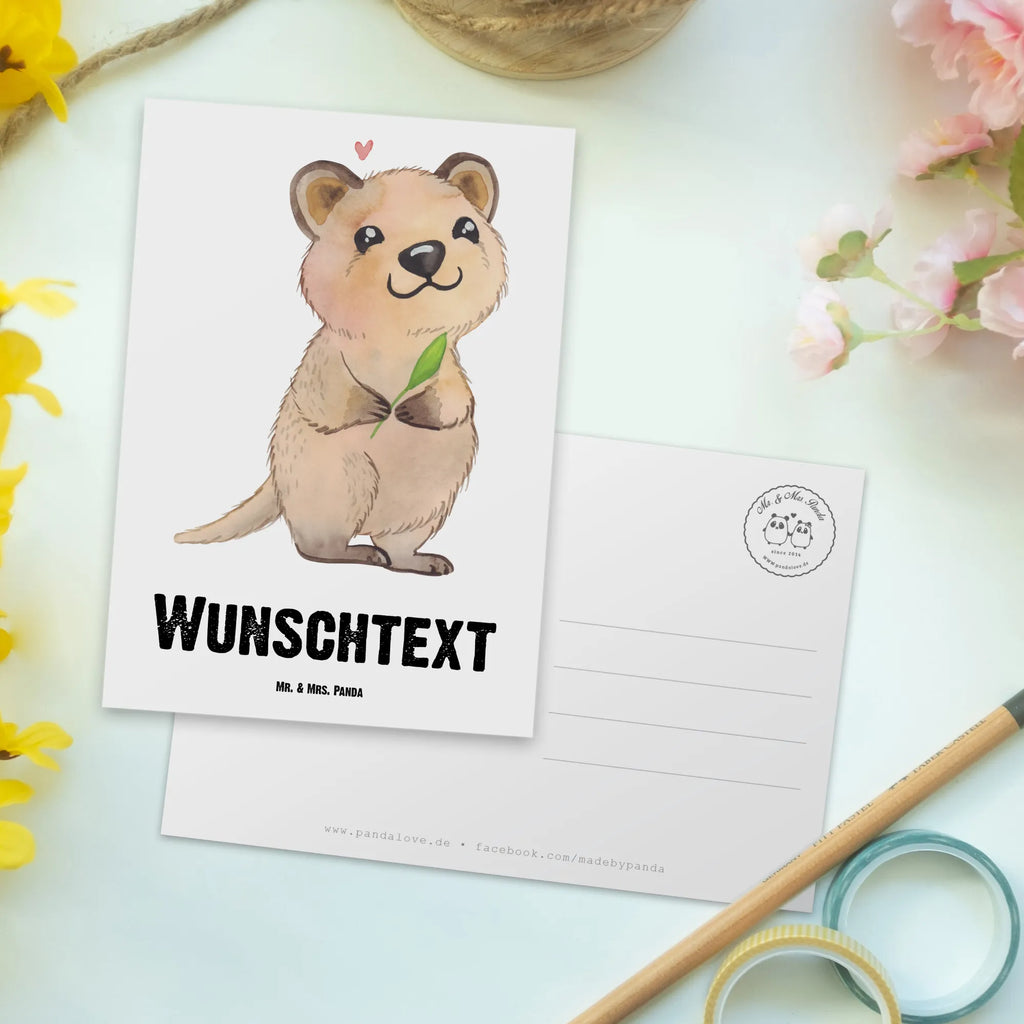 Personalisierte Postkarte Quokka Happy Postkarte mit Namen, Postkarte bedrucken, Postkarte mit Wunschtext, Postkarte personalisierbar, Geschenkkarte mit Namen, Grußkarte mit Namen, Karte mit Namen, Einladung mit Namen, Ansichtskarte mit Namen, Geschenkkarte mit Wunschtext, Grußkarte mit Wunschtext, Karte mit Wunschtext, Einladung mit Wunschtext, Ansichtskarte mit Wunschtext, Tiermotive, Gute Laune, lustige Sprüche, Tiere, Quokka, Verschieben, Aufschieberitis, Lustiger Spruch, Niedliches Tier, Dinge erledigen