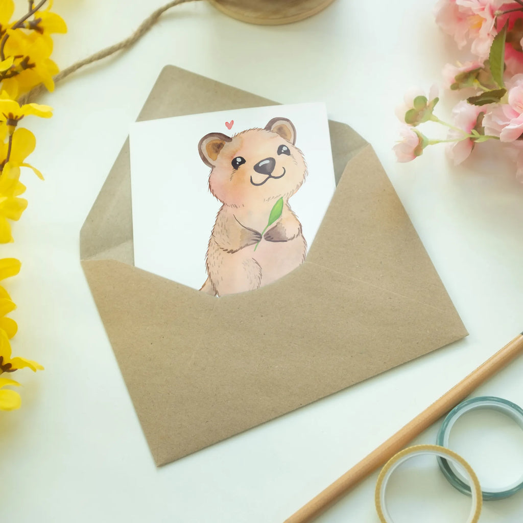 Personalisierte Grußkarte Quokka Happy Personalisierte Grußkarte, Personalisiertere Klappkarte, Personalisierte Einladungskarte, Personalisierte Glückwunschkarte, Personalisierte Hochzeitskarte, Personalisierte Geburtstagskarte, Grußkarte mit Namen, Grußkarte selber drucken, Grußkarte selbst gestalten, Grußkarte mit persönlichen Nachrichten, Grußkarte als Geldgeschenk, Grußkarten personalisiert, Personalisierte Karte, Tiermotive, Gute Laune, lustige Sprüche, Tiere, Quokka, Verschieben, Aufschieberitis, Lustiger Spruch, Niedliches Tier, Dinge erledigen