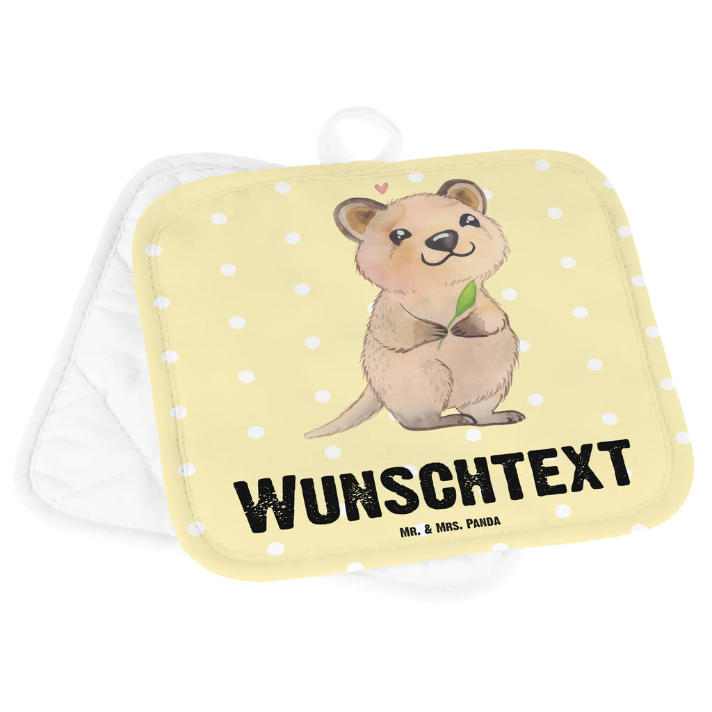 Personalisierte Topflappen Quokka Happy Topflappen personalisiert, Personalisierte Topfuntersetzer, Personalisierter Ofenhandschuh, Topflappen Set personalisiert, Topflappen mit Namen, Namensaufdruck, Tiermotive, Gute Laune, lustige Sprüche, Tiere, Quokka, Verschieben, Aufschieberitis, Lustiger Spruch, Niedliches Tier, Dinge erledigen