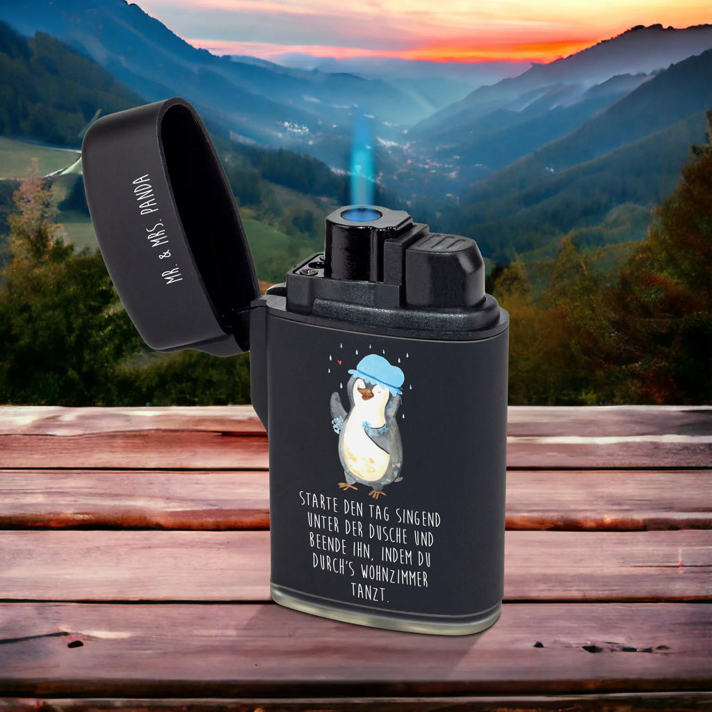 Lighter Penguin have a shower Feuerzeug, Feuerzeuge, Sturmfeuerzeug, Gasfeuerzeug, Luxus Feuerzeug, Sturmfeuerzeug nachfüllbar, Pinguin, Pinguine, Dusche, duschen, Lebensmotto, Motivation, Neustart, Neuanfang, glücklich sein