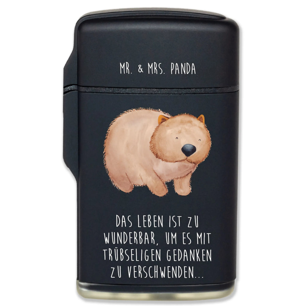 Feuerzeug Wombat Feuerzeug, Feuerzeuge, Sturmfeuerzeug, Gasfeuerzeug, Luxus Feuerzeug, Sturmfeuerzeug nachfüllbar, Tiermotive, Gute Laune, lustige Sprüche, Tiere, Wombat, Das Leben ist schön, Motivation, Spruch, Australien