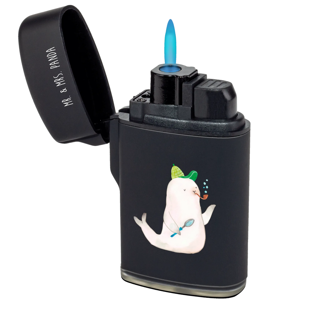 Lighter seal sherlock Feuerzeug, Feuerzeuge, Sturmfeuerzeug, Gasfeuerzeug, Luxus Feuerzeug, Sturmfeuerzeug nachfüllbar, Tiermotive, Gute Laune, lustige Sprüche, Tiere