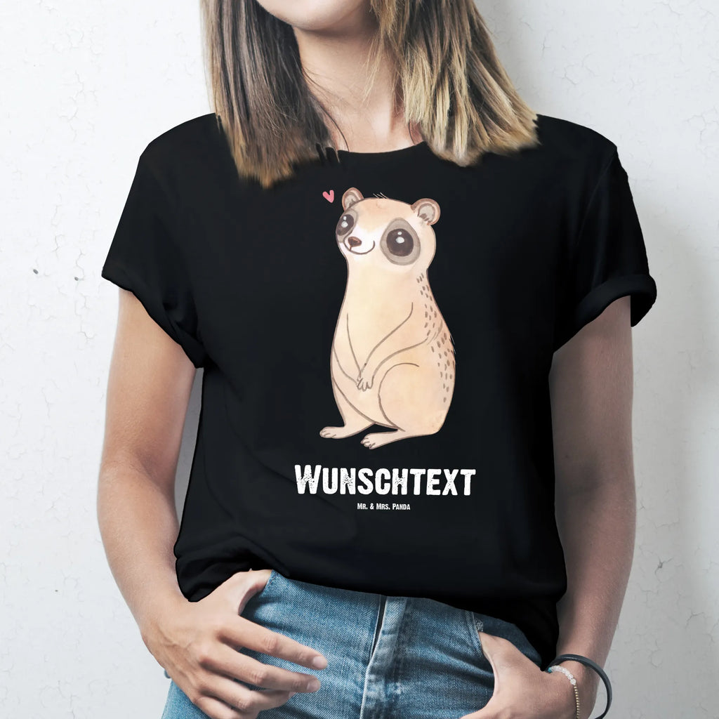 Personalisiertes T-Shirt Plumplori Glücklich T-Shirt Personalisiert, T-Shirt mit Namen, T-Shirt mit Aufruck, Männer, Frauen, Tiermotive, Gute Laune, lustige Sprüche, Tiere, Plumplori, Niedlich, Glück