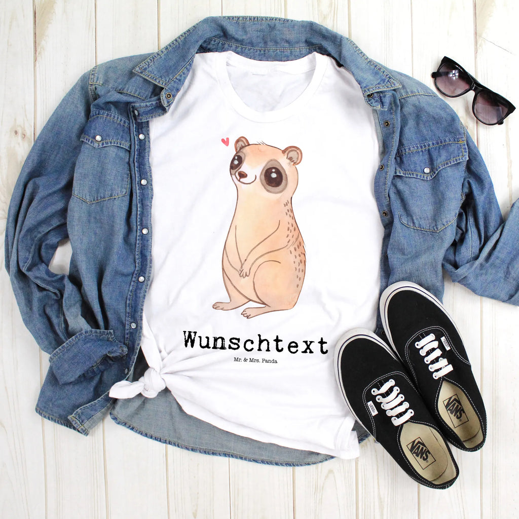 Personalisiertes T-Shirt Plumplori Glücklich T-Shirt Personalisiert, T-Shirt mit Namen, T-Shirt mit Aufruck, Männer, Frauen, Tiermotive, Gute Laune, lustige Sprüche, Tiere, Plumplori, Niedlich, Glück