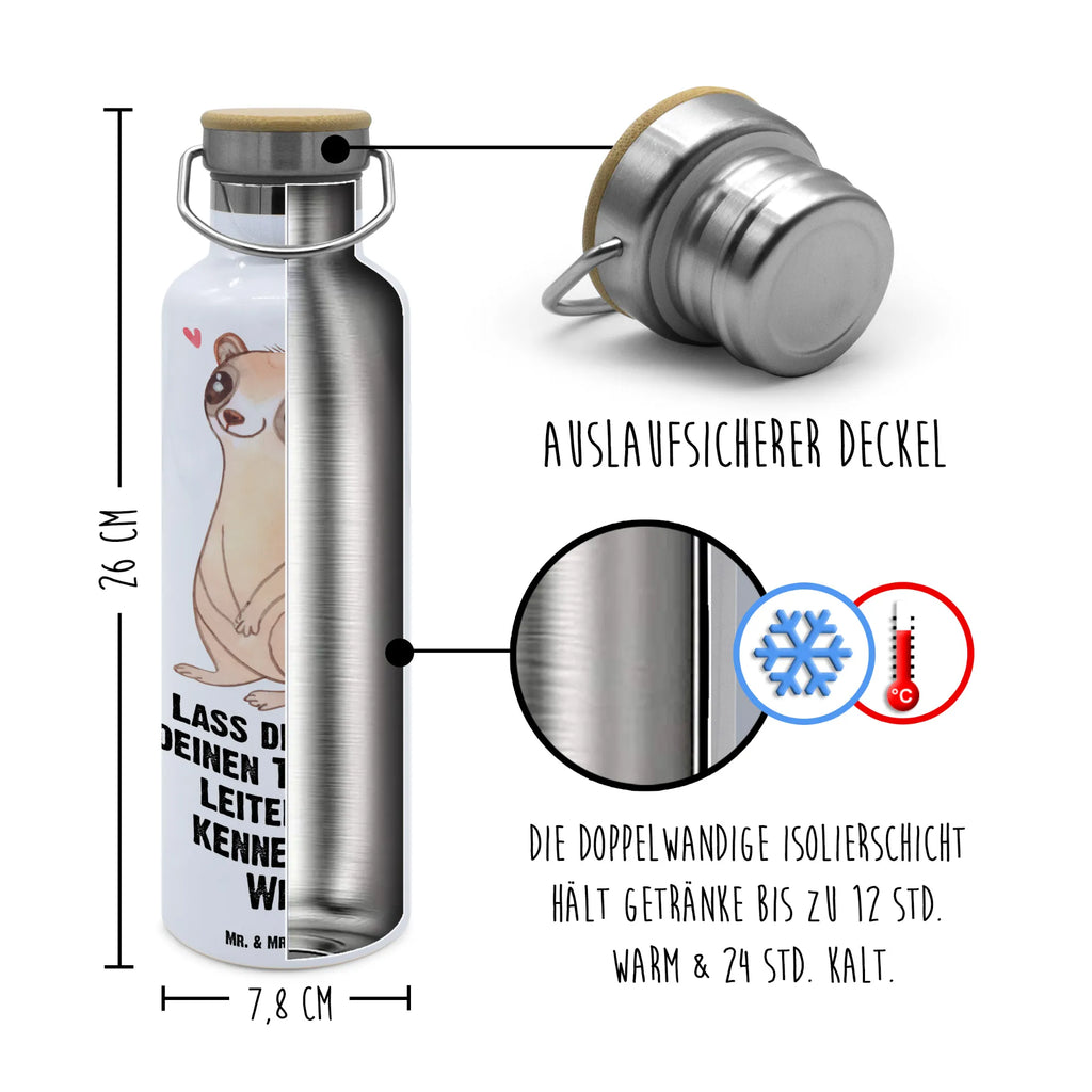 Trinkflasche Plumplori Glücklich Thermosflasche, Isolierflasche, Edelstahl, Trinkflasche, isoliert, Wamrhaltefunktion, Sportflasche, Flasche zum Sport, Sportlerflasche, Tiermotive, Gute Laune, lustige Sprüche, Tiere, Plumplori, Niedlich, Glück