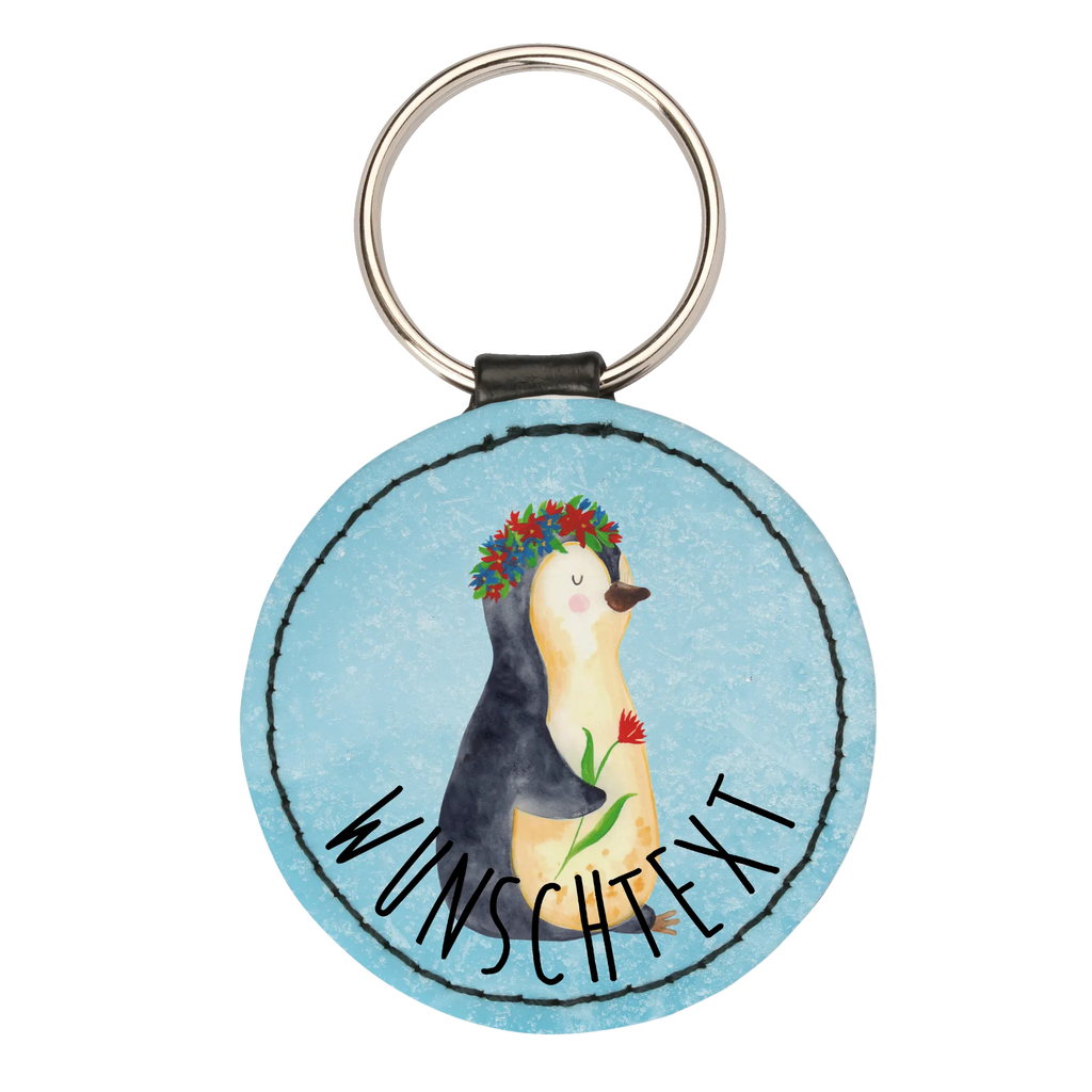 Personalisierter Schlüsselanhänger Pinguin Blumenkranz Personalisierter Schlüsselanhänger, Personalisierter Anhänger, Personalisierter Taschenanhänger, Personalisierter Glücksbringer, Personalisierter Schutzengel, Schlüsselanhänger mit Namen, Anhänger mit Namen, Glücksbringer mit Namen, Schlüsselanhänger Wunschtext, Schlüsselanhänger selbst gestalten, Pinguin, Pinguine, Blumenkranz, Universum, Leben, Wünsche, Ziele, Lebensziele, Motivation, Lebenslust, Liebeskummer, Geschenkidee