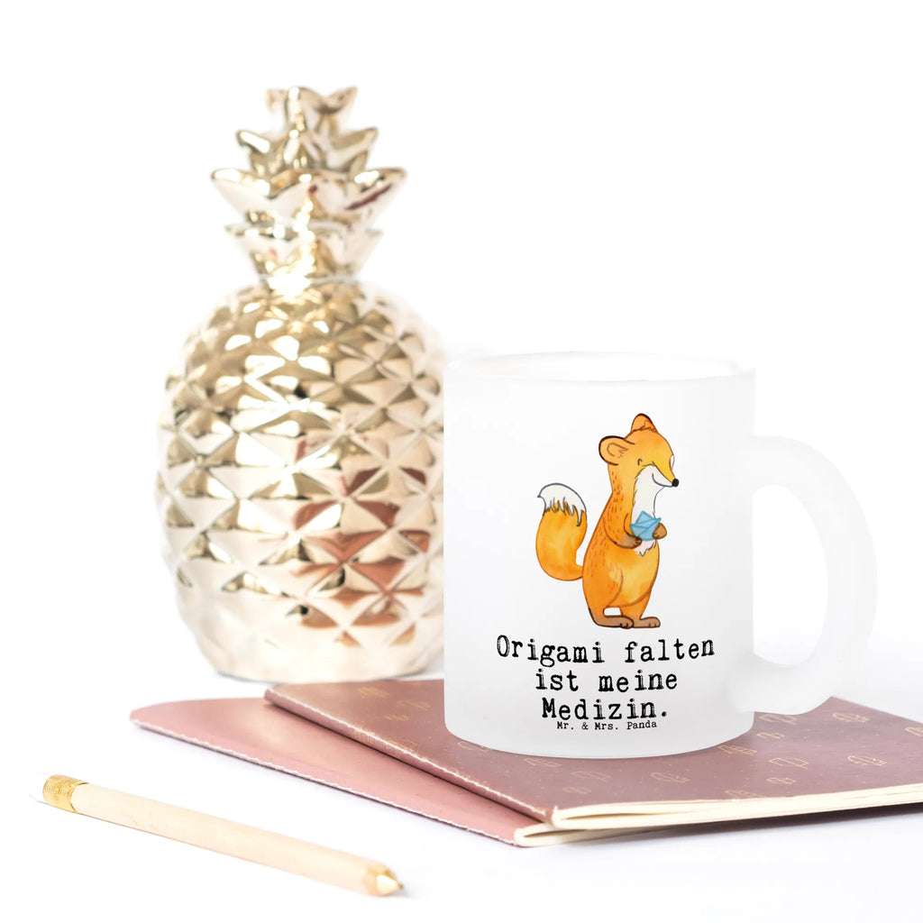 Teetasse Fuchs Origami Teetasse, Teeglas, Teebecher, Tasse mit Henkel, Tasse, Glas Teetasse, Teetasse aus Glas, Geschenk, Sport, Sportart, Hobby, Schenken, Danke, Dankeschön, Auszeichnung, Gewinn, Sportler, Origami, Papier Falten, Basteln, japanische Faltkunst, DIY