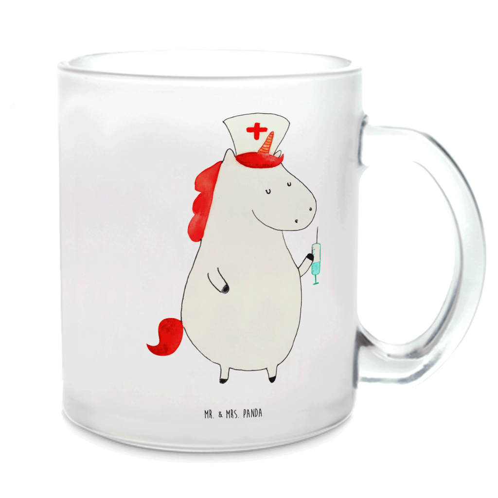 Teetasse Einhorn Krankenschwester Teetasse, Teeglas, Teebecher, Tasse mit Henkel, Tasse, Glas Teetasse, Teetasse aus Glas, Einhorn, Einhörner, Einhorn Deko, Pegasus, Unicorn, Krankenschwester Geschenk, Krankenpfleger Geschenk, Krankenpflegerin, Krankenschwester Dankeschön, Krankenhaus, Ärztin Geschenk