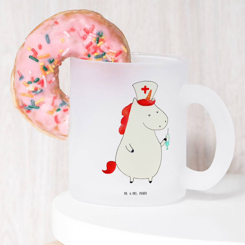 Teetasse Einhorn Krankenschwester Teetasse, Teeglas, Teebecher, Tasse mit Henkel, Tasse, Glas Teetasse, Teetasse aus Glas, Einhorn, Einhörner, Einhorn Deko, Pegasus, Unicorn, Krankenschwester Geschenk, Krankenpfleger Geschenk, Krankenpflegerin, Krankenschwester Dankeschön, Krankenhaus, Ärztin Geschenk