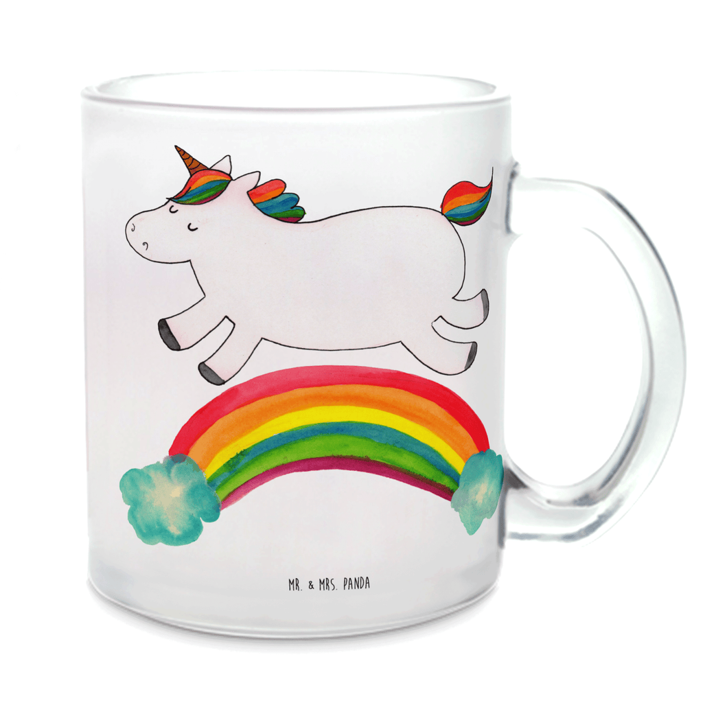 Teetasse Einhorn Regenbogen Teetasse, Teeglas, Teebecher, Tasse mit Henkel, Tasse, Glas Teetasse, Teetasse aus Glas, Einhorn, Einhörner, Einhorn Deko, Pegasus, Unicorn, Regenbogen, Glitzer, Einhornpower, Erwachsenwerden, Einhornautobahn