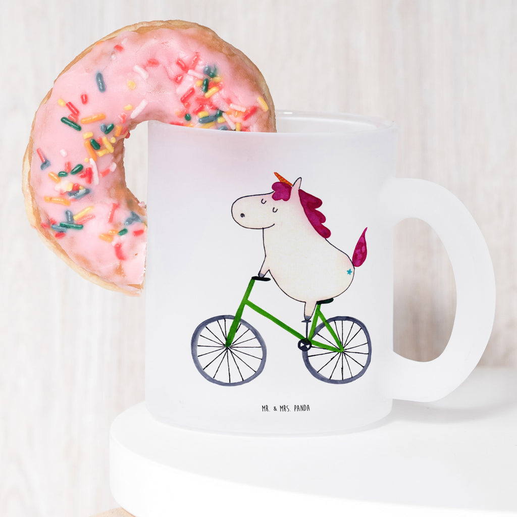 Teetasse Einhorn Radfahrer Teetasse, Teeglas, Teebecher, Tasse mit Henkel, Tasse, Glas Teetasse, Teetasse aus Glas, Einhorn, Einhörner, Einhorn Deko, Pegasus, Unicorn, Radfahren, Radfahrer, Rad, Bike, Feenstaub, Konfetti, Luxusproblem, Kummer, Liebeskummer