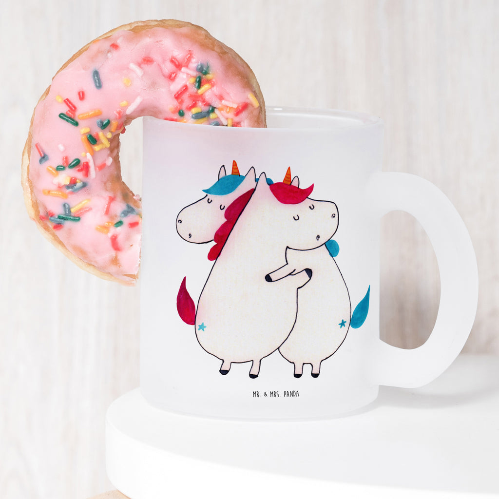 Teetasse Einhörner Umarmen Teetasse, Teeglas, Teebecher, Tasse mit Henkel, Tasse, Glas Teetasse, Teetasse aus Glas, Einhorn, Einhörner, Einhorn Deko, Pegasus, Unicorn, Freundinnen, Freundin, BFF, Schwester, Schwestern, Familie, Geschwister, Sister, Liebe