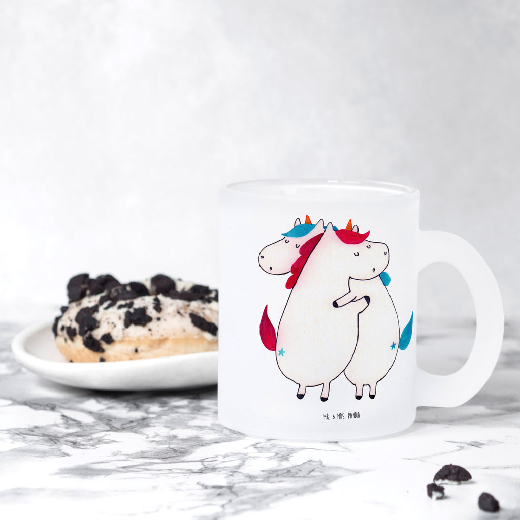 Teetasse Einhörner Umarmen Teetasse, Teeglas, Teebecher, Tasse mit Henkel, Tasse, Glas Teetasse, Teetasse aus Glas, Einhorn, Einhörner, Einhorn Deko, Pegasus, Unicorn, Freundinnen, Freundin, BFF, Schwester, Schwestern, Familie, Geschwister, Sister, Liebe