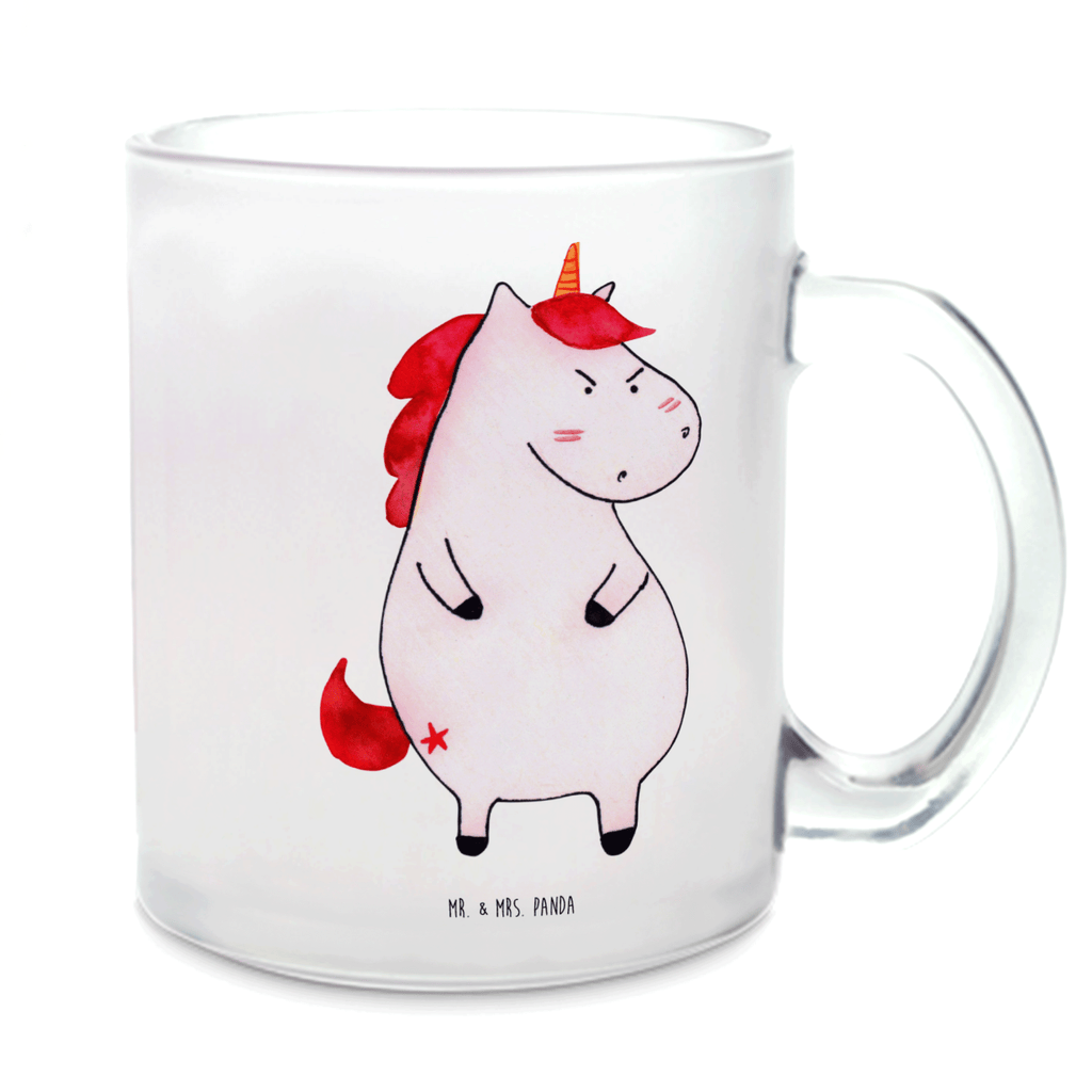 Teetasse Einhorn wütend Teetasse, Teeglas, Teebecher, Tasse mit Henkel, Tasse, Glas Teetasse, Teetasse aus Glas, Einhorn, Einhörner, Einhorn Deko, Pegasus, Unicorn, Realität, Ansage, lustlos, nein, Büro, Arbeit, wütend, dumme Fragen, lustig, Spaß, Geschenk