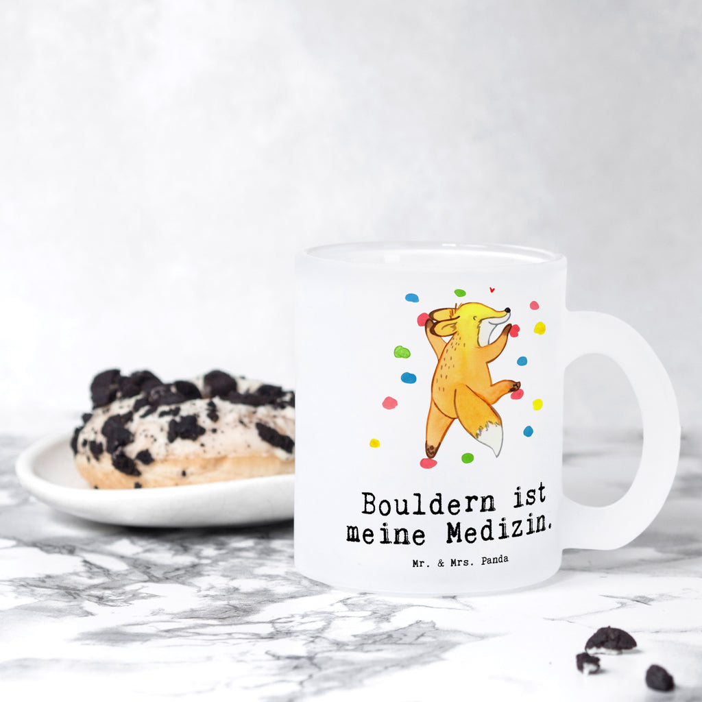 Teetasse Fuchs Bouldern Medizin Teetasse, Teeglas, Teebecher, Tasse mit Henkel, Tasse, Glas Teetasse, Teetasse aus Glas, Geschenk, Sport, Sportart, Hobby, Schenken, Danke, Dankeschön, Auszeichnung, Gewinn, Sportler, bouldern, Klettern, Kletterhalle, Boulderhalle