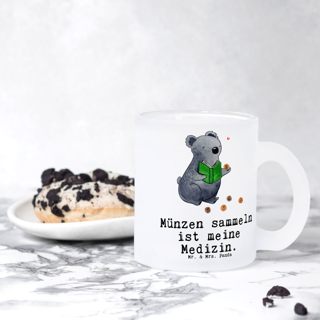 Teetasse Koala Münzen sammeln Teetasse, Teeglas, Teebecher, Tasse mit Henkel, Tasse, Glas Teetasse, Teetasse aus Glas, Geschenk, Sport, Sportart, Hobby, Schenken, Danke, Dankeschön, Auszeichnung, Gewinn, Sportler, Münzen sammeln, Numismatik, Münzen aus aller Welt