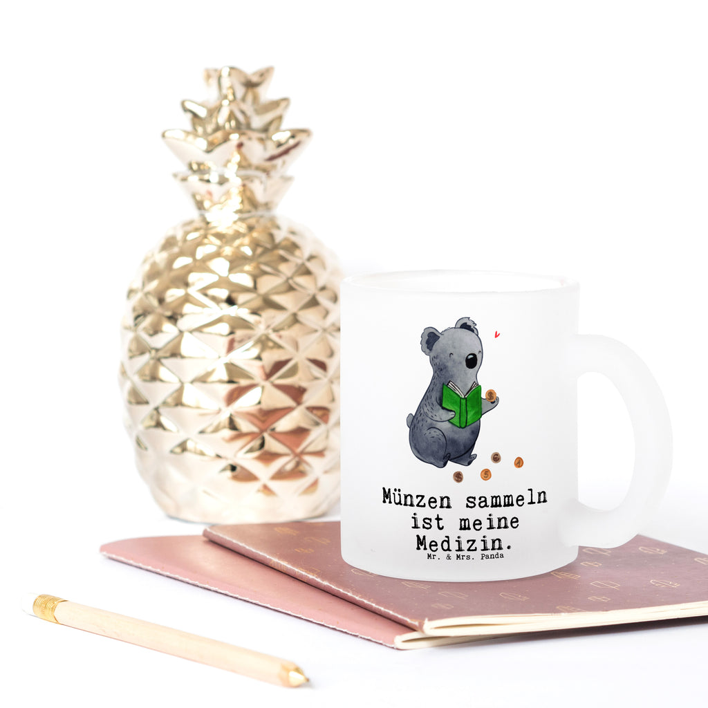 Teetasse Koala Münzen sammeln Teetasse, Teeglas, Teebecher, Tasse mit Henkel, Tasse, Glas Teetasse, Teetasse aus Glas, Geschenk, Sport, Sportart, Hobby, Schenken, Danke, Dankeschön, Auszeichnung, Gewinn, Sportler, Münzen sammeln, Numismatik, Münzen aus aller Welt