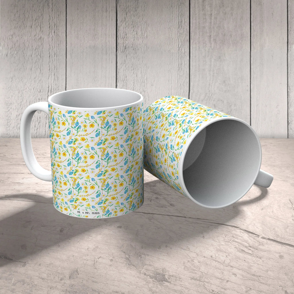 Tasse Frühlingserwachen Design Muster Tasse, Kaffeetasse, Teetasse, Becher, Kaffeebecher, Teebecher, Keramiktasse, Porzellantasse, Büro Tasse, Geschenk Tasse, Tasse Sprüche, Tasse Motive, Kaffeetassen, Tasse bedrucken, Designer Tasse, Cappuccino Tassen, Schöne Teetassen, Aquarell, Muster, Blumen, Wiese, Sommerblumen, Natur, Blumenmädchen