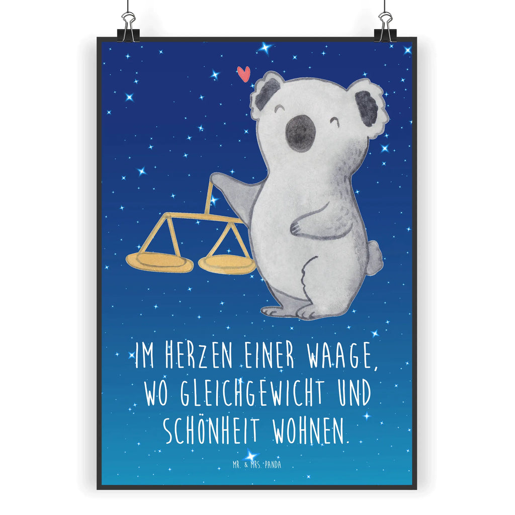 Poster Waage Astrologie Poster, Wandposter, Bild, Wanddeko, Küchenposter, Kinderposter, Wanddeko Bild, Raumdekoration, Wanddekoration, Handgemaltes Poster, Mr. & Mrs. Panda Poster, Designposter, Kunstdruck, Posterdruck, Tierkreiszeichen, Sternzeichen, Horoskop, Astrologie, Aszendent, Waage, Geschenk zum Geburtstag, Geburtstagsgeschenk, Geschenk