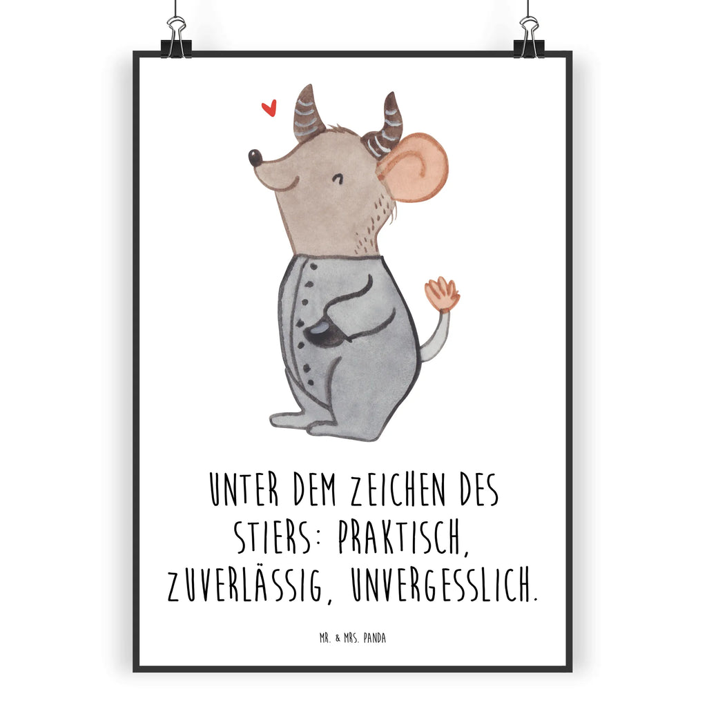 Poster Stier Astrologie Poster, Wandposter, Bild, Wanddeko, Küchenposter, Kinderposter, Wanddeko Bild, Raumdekoration, Wanddekoration, Handgemaltes Poster, Mr. & Mrs. Panda Poster, Designposter, Kunstdruck, Posterdruck, Tierkreiszeichen, Sternzeichen, Horoskop, Astrologie, Aszendent, Stier, Geburtstagsgeschenk, Geschenk, Geschenkidee zum Geburtstag