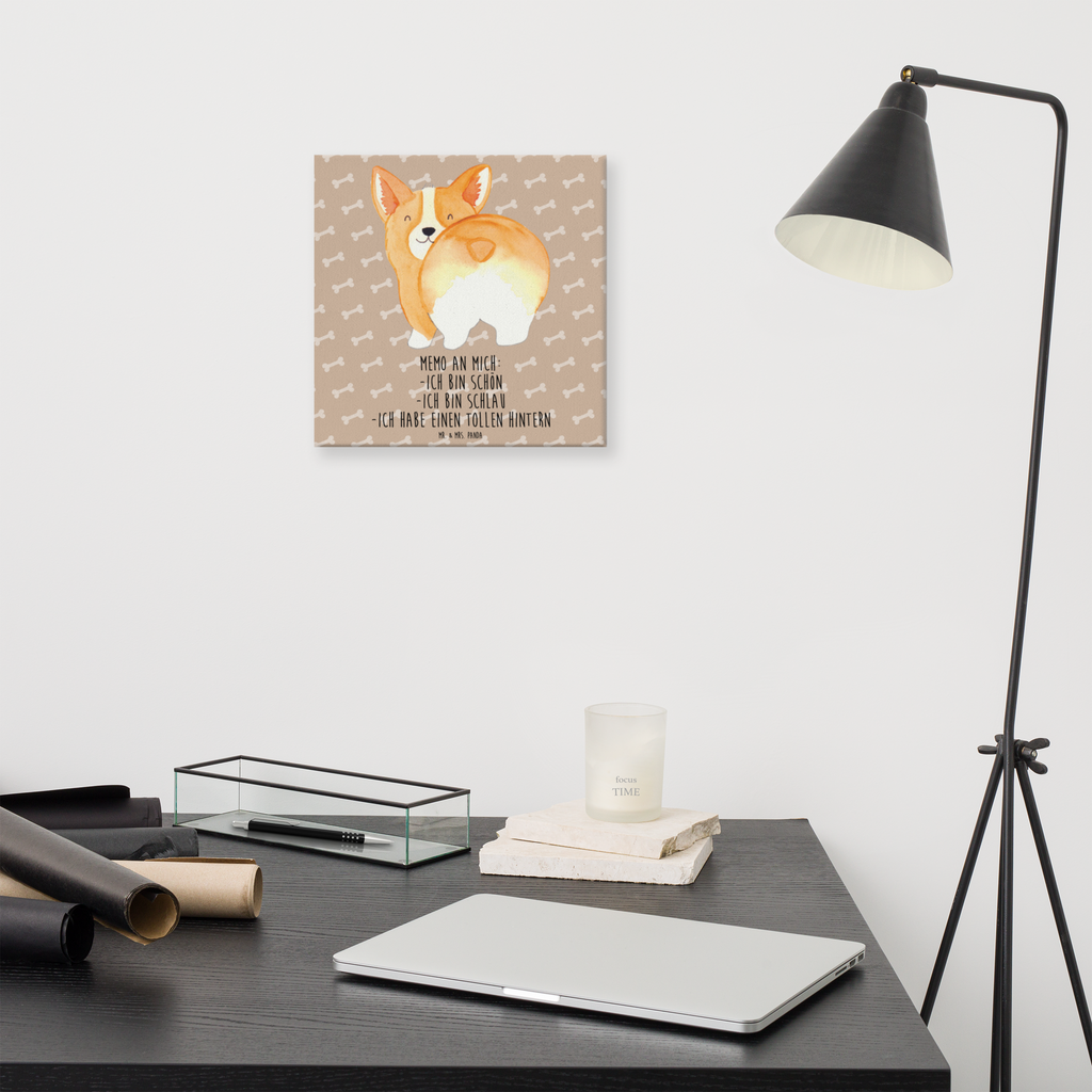 Leinwand Bild Corgi Po Leinwand, Bild, Kunstdruck, Wanddeko, Dekoration, Hund, Hundemotiv, Haustier, Hunderasse, Tierliebhaber, Hundebesitzer, Sprüche, Corgie, Hundeliebe, Motivation, Selbstliebe, Spruch