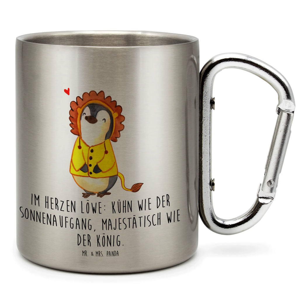 Edelstahlbecher Löwe Astrologie Edelstahltasse, Karabiner, Edelstahlbecher, Outdoor, Camping, Tasse, Becher, Tierkreiszeichen, Sternzeichen, Horoskop, Astrologie, Aszendent, Löwe, Geburtstagsgeschenk, Geschenkidee zum Geburtstag, Sternzeichen Löwe