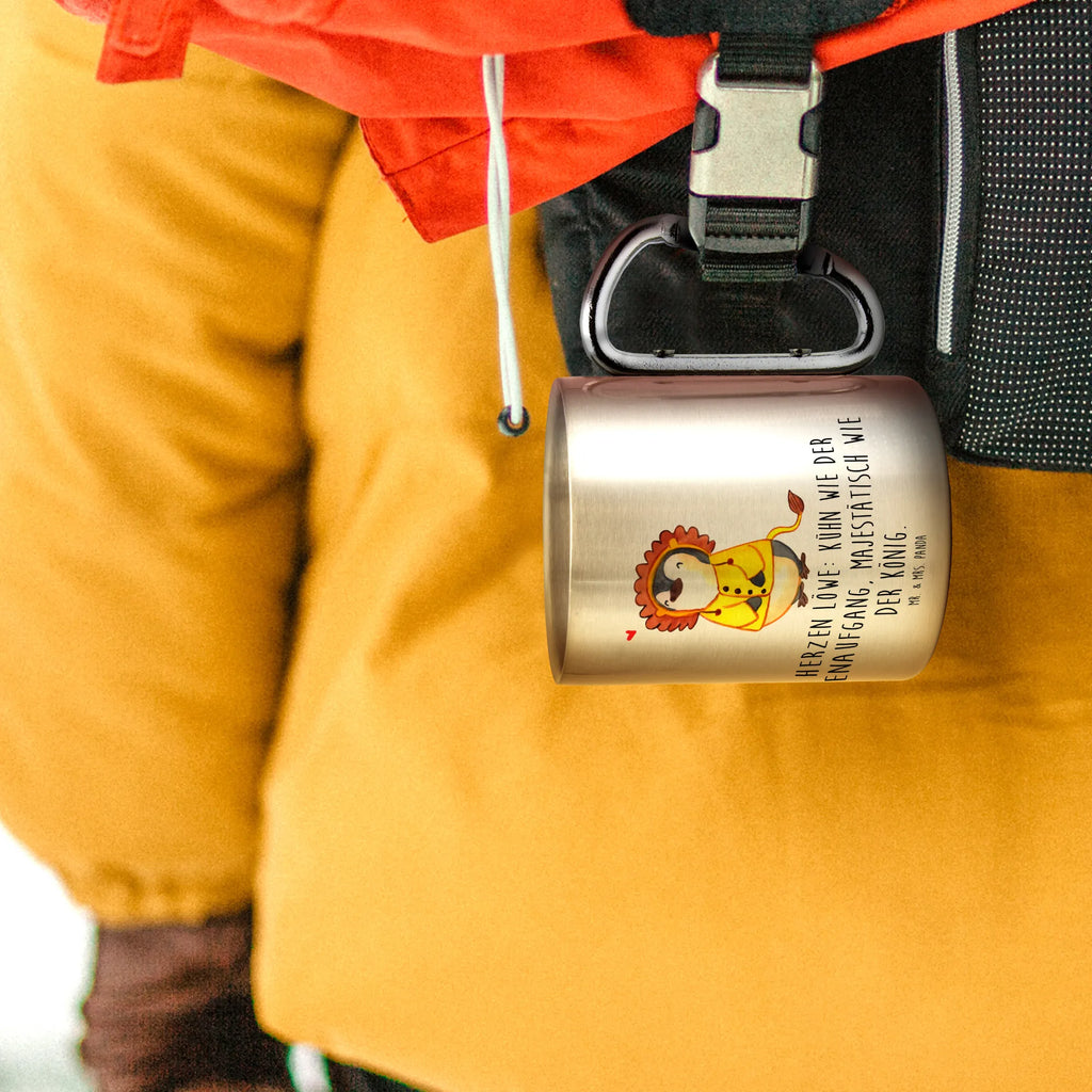 Edelstahlbecher Löwe Astrologie Edelstahltasse, Karabiner, Edelstahlbecher, Outdoor, Camping, Tasse, Becher, Tierkreiszeichen, Sternzeichen, Horoskop, Astrologie, Aszendent, Löwe, Geburtstagsgeschenk, Geschenkidee zum Geburtstag, Sternzeichen Löwe