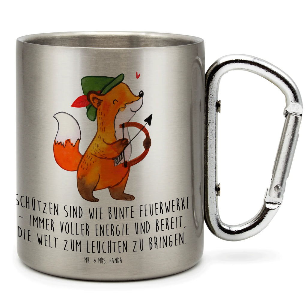 Edelstahlbecher Schütze Astrologie Edelstahltasse, Karabiner, Edelstahlbecher, Outdoor, Camping, Tasse, Becher, Tierkreiszeichen, Sternzeichen, Horoskop, Astrologie, Aszendent, Schütze, Geschenkidee, Geburtstagsgeschenk