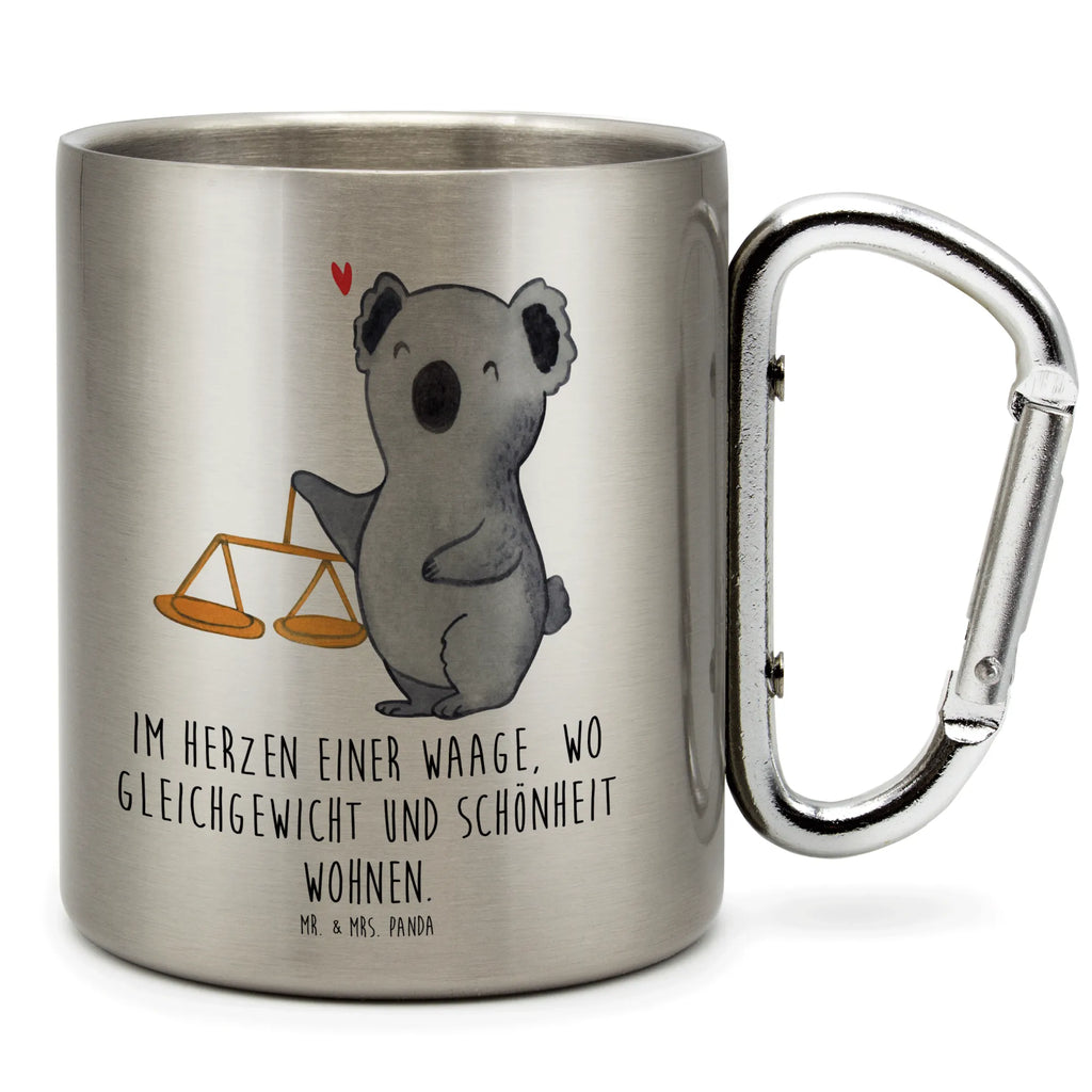 Edelstahlbecher Waage Astrologie Edelstahltasse, Karabiner, Edelstahlbecher, Outdoor, Camping, Tasse, Becher, Tierkreiszeichen, Sternzeichen, Horoskop, Astrologie, Aszendent, Waage, Geschenk zum Geburtstag, Geburtstagsgeschenk, Geschenk