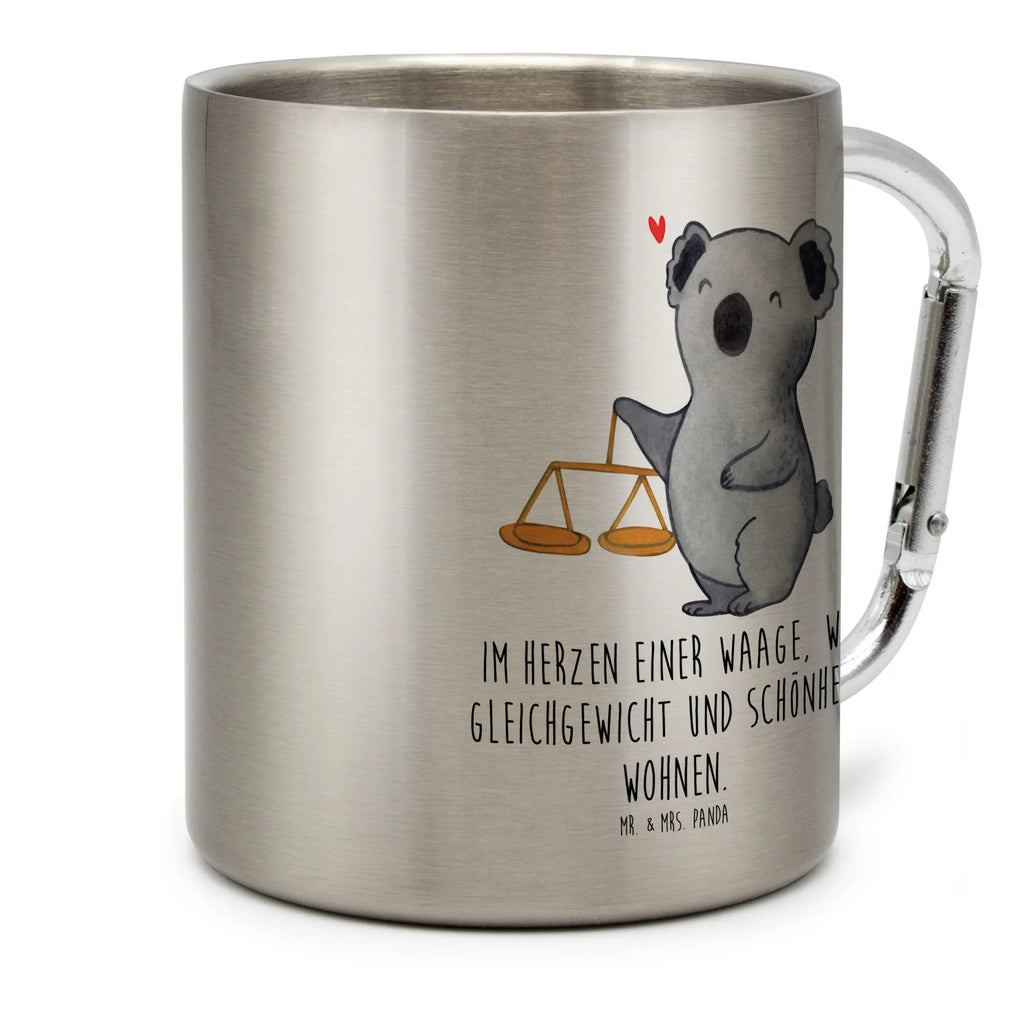 Edelstahlbecher Waage Astrologie Edelstahltasse, Karabiner, Edelstahlbecher, Outdoor, Camping, Tasse, Becher, Tierkreiszeichen, Sternzeichen, Horoskop, Astrologie, Aszendent, Waage, Geschenk zum Geburtstag, Geburtstagsgeschenk, Geschenk