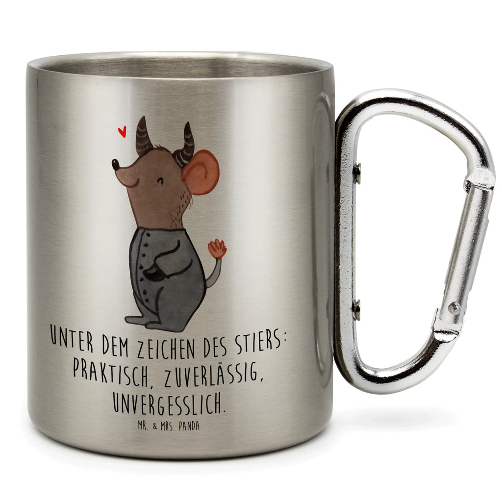 Edelstahlbecher Stier Astrologie Edelstahltasse, Karabiner, Edelstahlbecher, Outdoor, Camping, Tasse, Becher, Tierkreiszeichen, Sternzeichen, Horoskop, Astrologie, Aszendent, Stier, Geburtstagsgeschenk, Geschenk, Geschenkidee zum Geburtstag