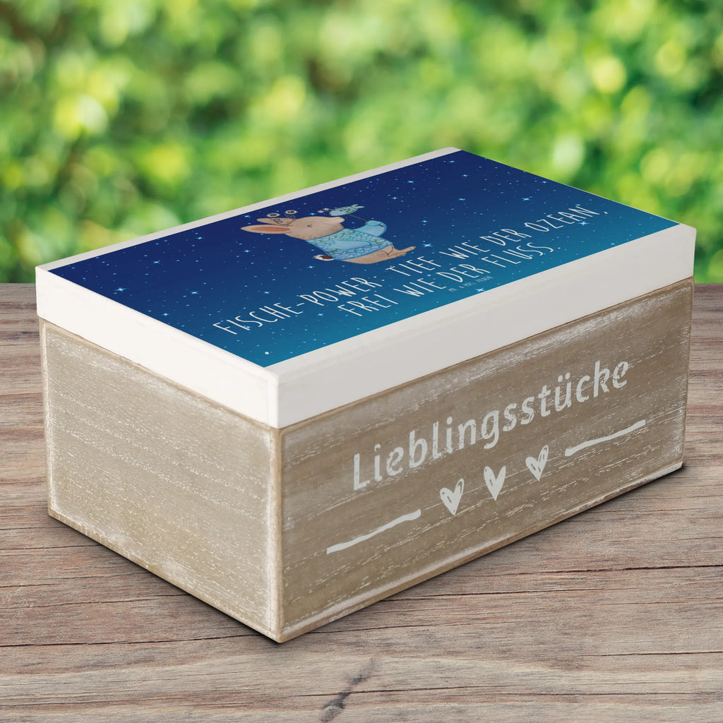 Holzkiste Fische Astrologie Holzkiste, Kiste, Schatzkiste, Truhe, Schatulle, XXL, Erinnerungsbox, Erinnerungskiste, Dekokiste, Aufbewahrungsbox, Geschenkbox, Geschenkdose, Tierkreiszeichen, Sternzeichen, Horoskop, Astrologie, Aszendent, Fischer, Geburtstagsgeschenk, Geschenkidee zum Geburtstag