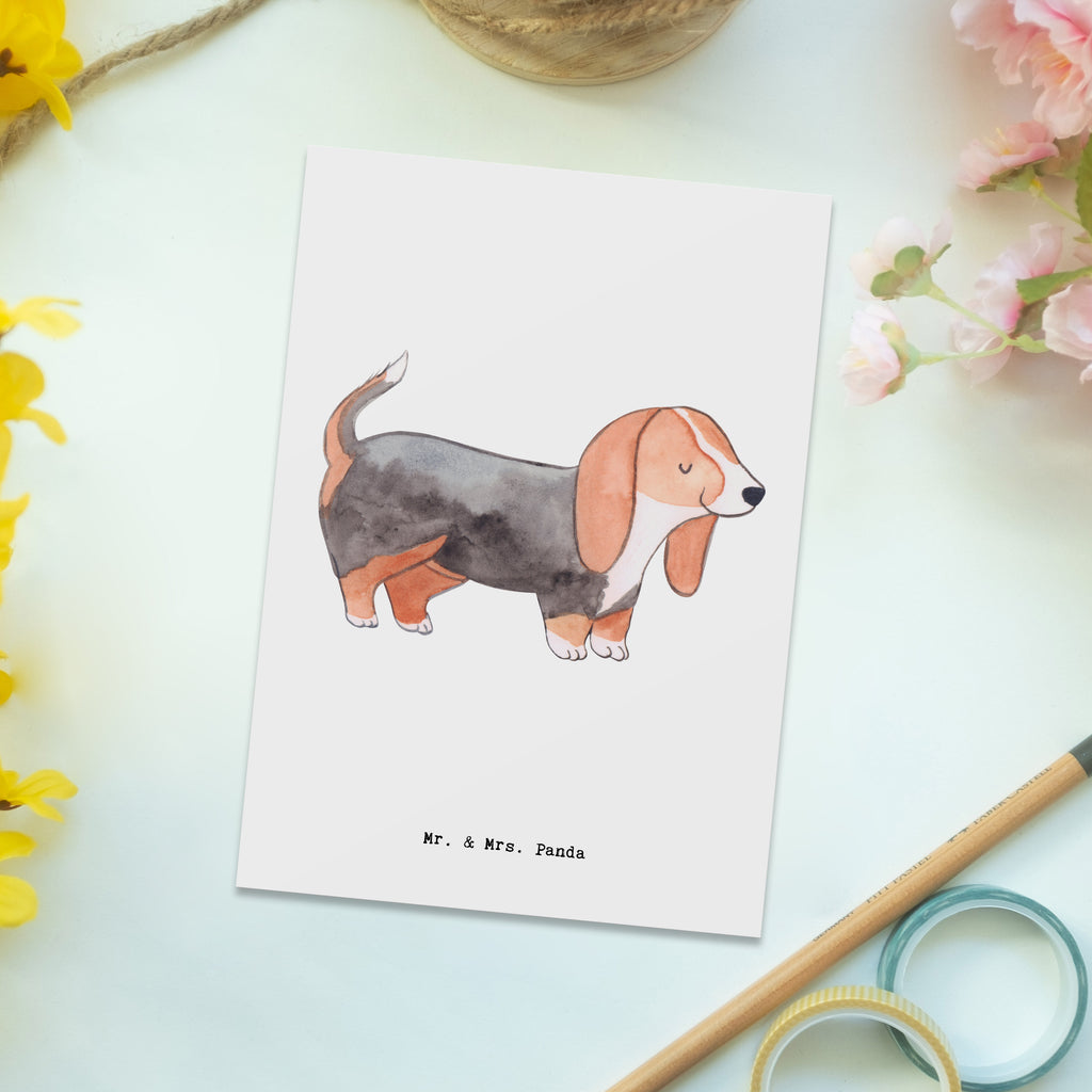 Postkarte Basset Hound Lebensretter Postkarte, Karte, Geschenkkarte, Grußkarte, Einladung, Ansichtskarte, Geburtstagskarte, Einladungskarte, Dankeskarte, Ansichtskarten, Einladung Geburtstag, Einladungskarten Geburtstag, Hund, Hunderasse, Rassehund, Hundebesitzer, Geschenk, Tierfreund, Schenken, Welpe, Basset Hound, Basset