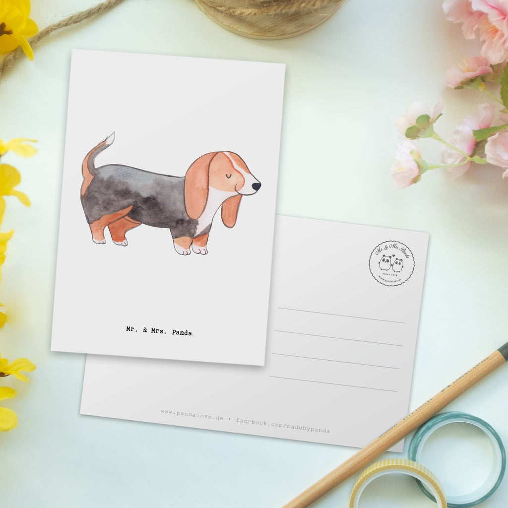 Postkarte Basset Hound Lebensretter Postkarte, Karte, Geschenkkarte, Grußkarte, Einladung, Ansichtskarte, Geburtstagskarte, Einladungskarte, Dankeskarte, Ansichtskarten, Einladung Geburtstag, Einladungskarten Geburtstag, Hund, Hunderasse, Rassehund, Hundebesitzer, Geschenk, Tierfreund, Schenken, Welpe, Basset Hound, Basset