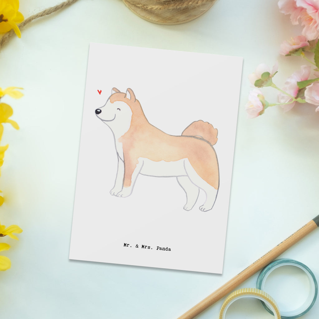 Postkarte Akita Inu Lebensretter Postkarte, Karte, Geschenkkarte, Grußkarte, Einladung, Ansichtskarte, Geburtstagskarte, Einladungskarte, Dankeskarte, Ansichtskarten, Einladung Geburtstag, Einladungskarten Geburtstag, Hund, Hunderasse, Rassehund, Hundebesitzer, Geschenk, Tierfreund, Schenken, Welpe