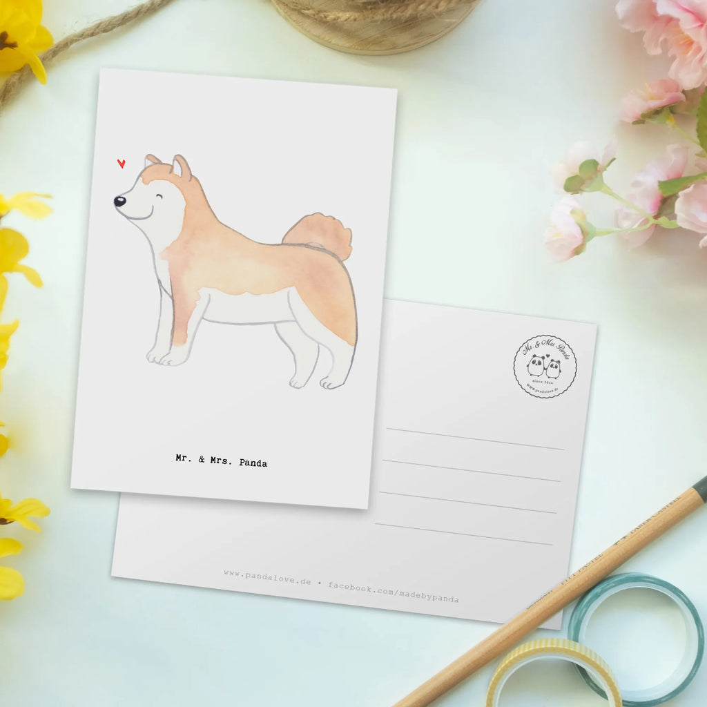 Postkarte Akita Inu Lebensretter Postkarte, Karte, Geschenkkarte, Grußkarte, Einladung, Ansichtskarte, Geburtstagskarte, Einladungskarte, Dankeskarte, Ansichtskarten, Einladung Geburtstag, Einladungskarten Geburtstag, Hund, Hunderasse, Rassehund, Hundebesitzer, Geschenk, Tierfreund, Schenken, Welpe