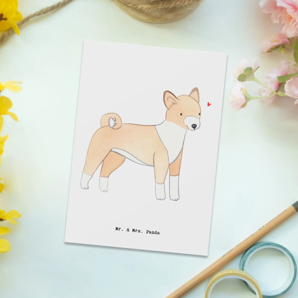 Postkarte Basenji Lebensretter Postkarte, Karte, Geschenkkarte, Grußkarte, Einladung, Ansichtskarte, Geburtstagskarte, Einladungskarte, Dankeskarte, Ansichtskarten, Einladung Geburtstag, Einladungskarten Geburtstag, Hund, Hunderasse, Rassehund, Hundebesitzer, Geschenk, Tierfreund, Schenken, Welpe, Kongo-Terrier, Basenji