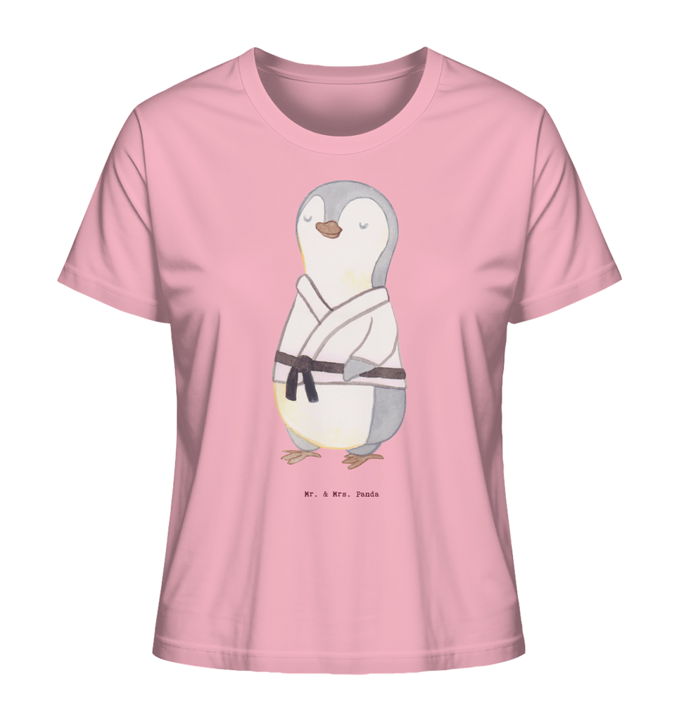 Shirt Damen Pinguin Karate T-Shirt, Shirt, Tshirt, Lustiges T-Shirt, T-Shirt mit Spruch, Party, Junggesellenabschied, Jubiläum, Geburstag, Herrn, Damen, Männer, Frauen, Schlafshirt, Nachthemd, Sprüche, Geschenk, Sport, Sportart, Hobby, Schenken, Danke, Dankeschön, Auszeichnung, Gewinn, Sportler, Karate, Kampfsportart, Selbstverteidigung, Kampfkunst, Karate Verein